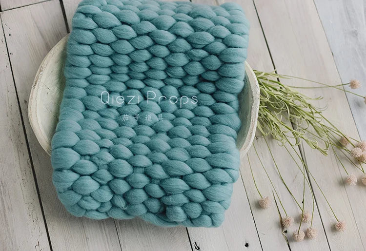 2023Newborn Woolen Merino Blanket for Baby Photography Props,Basket Filler Cushion Blanket