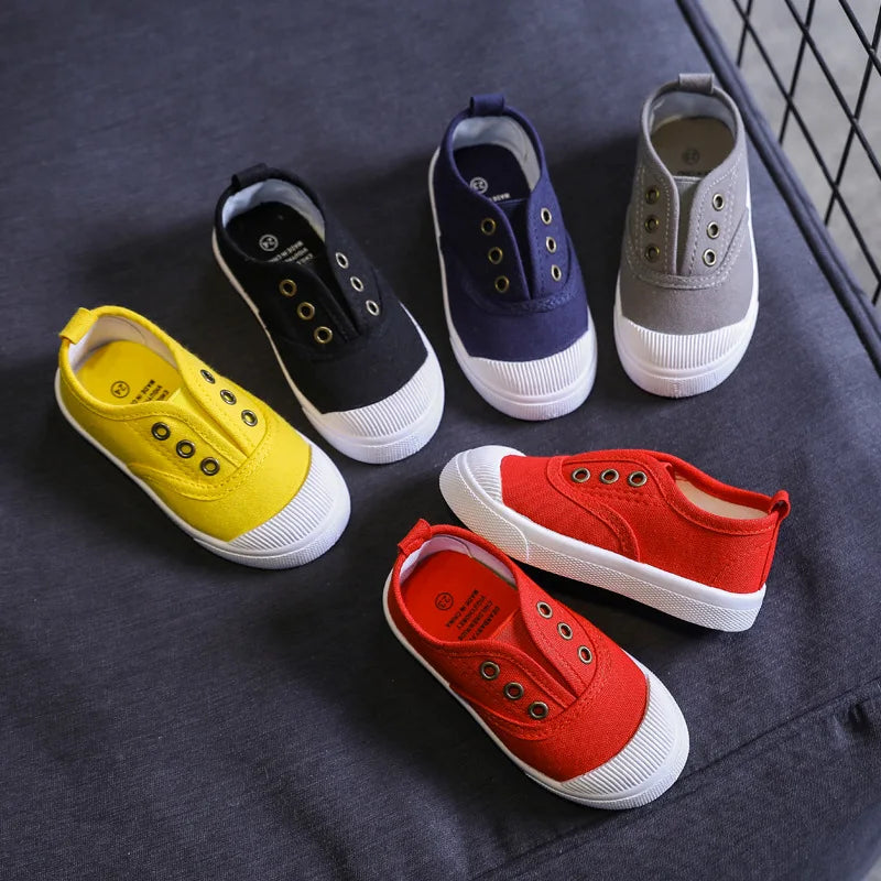 Candy Color Kids Shoes For Girl Children Canvas Shoes White Sneakers Comfortable Boys Flat School Shoes
