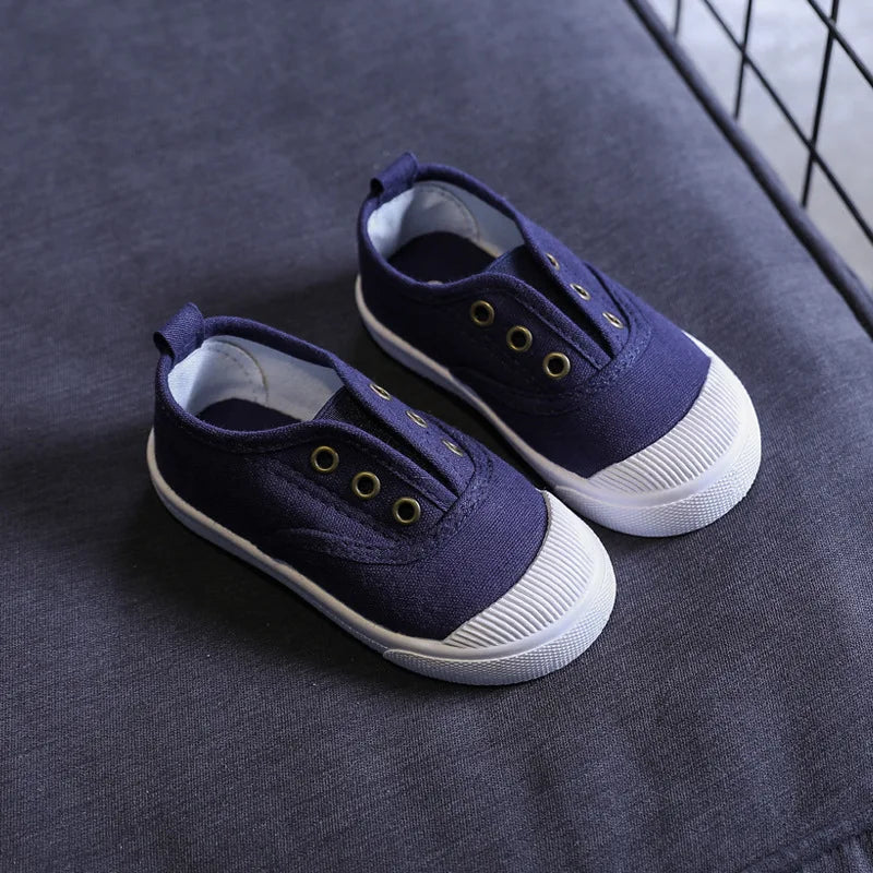 Candy Color Kids Shoes For Girl Children Canvas Shoes White Sneakers Comfortable Boys Flat School Shoes