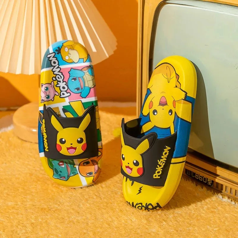 Children's Summer Flip-flops Indoor Cartoon Slippers with Non-slip Soft Soles for Boys and Girls