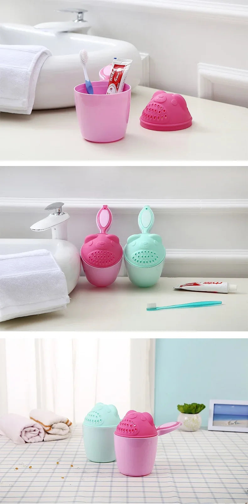 Baby Shampoo Rinse Cup Protect Your Baby Eyes Multifunctional Bathing Supplies Shower Tools for Kids