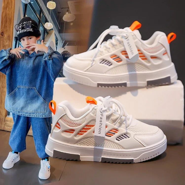 Kids' Breathable Sport Sneakers – Non-Slip Casual Outdoor Shoes for Boys and Girls, Ideal for Autumn and School Wear