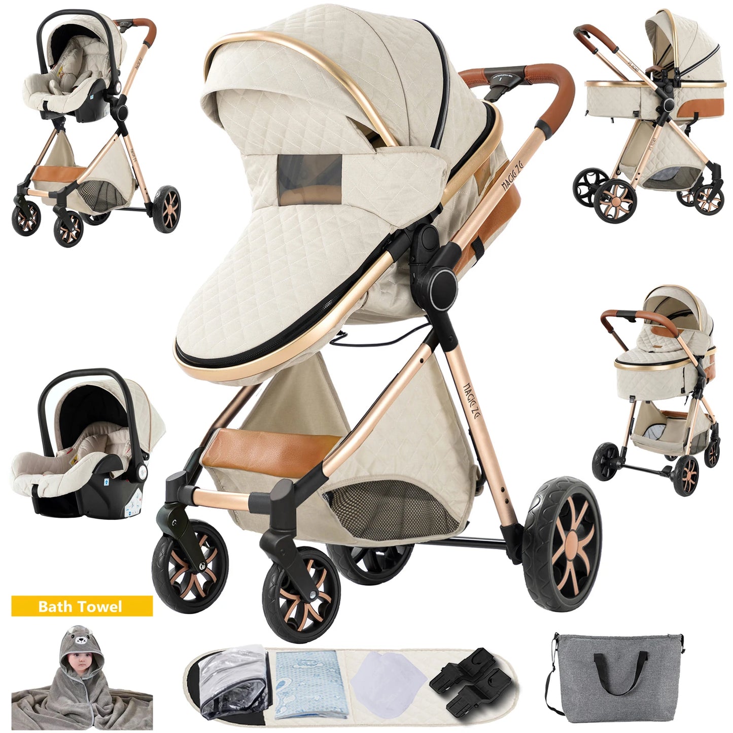 toddler stroller 3 in 1 strollers compact stroller baby stroller and car seat infant stroller mother kids travel system stroller