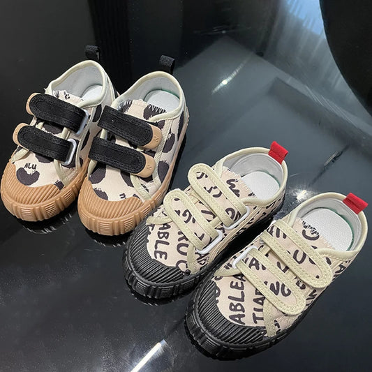 Children's Spring Canvas Shoes Children's Casual Shoes for Girls Comfort Kids Flat Sneakers