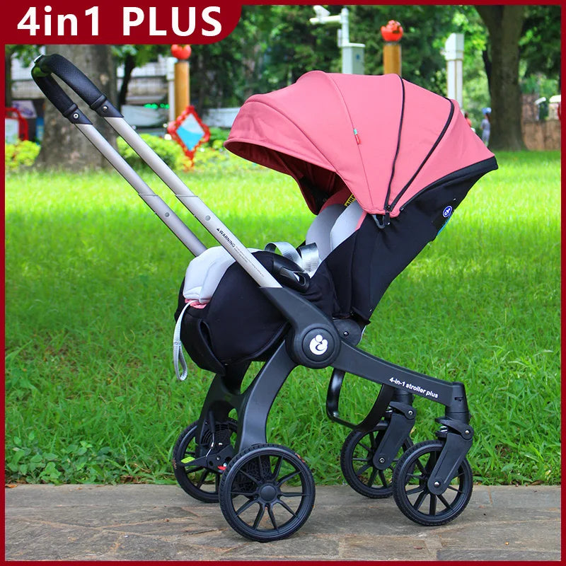 EU STOCK 4in1 baby stroller two-way Multifunctional newborn baby stroller 3in1 Foldable Basket type seat Lightweight Travel Pram