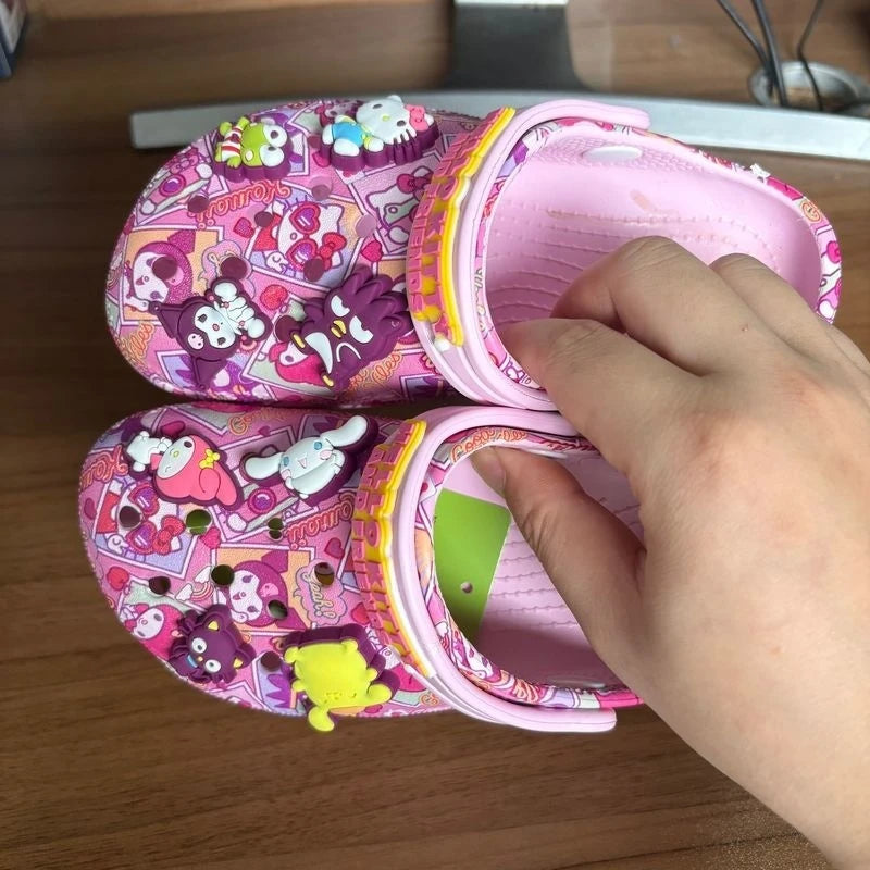 New Hot Selling Sanrio Black Melody New Summer Male And Female Cartoon Children' Slippers Anti Slip And Anti Fall Holiday Gift
