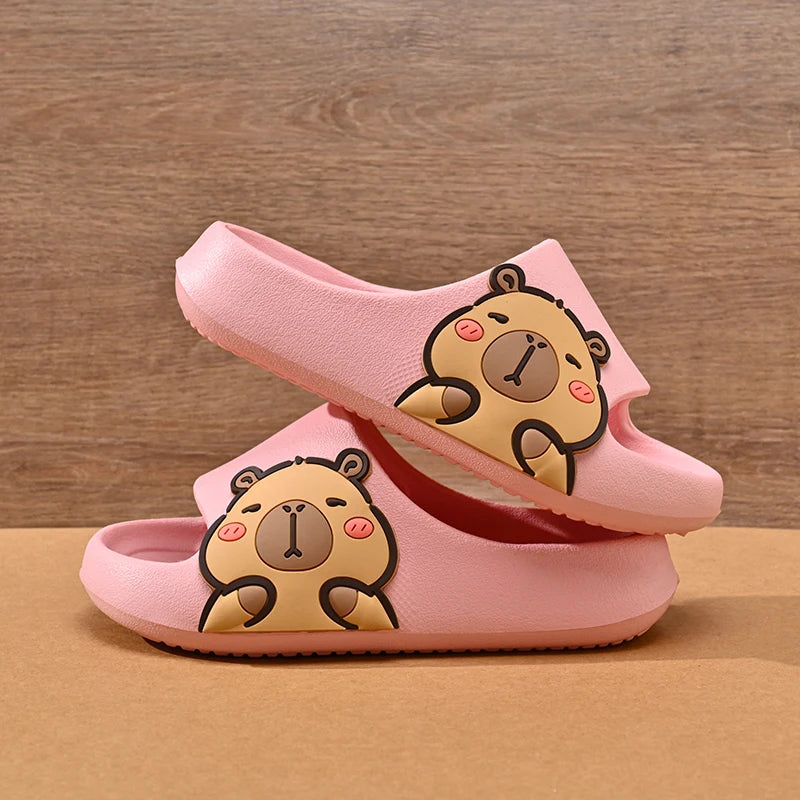 2025 Cute Capybara Design Non-slip Soft Sole Home Furnishing Slippers Slides Bathroom Beach Indoor Sandals EVA Material