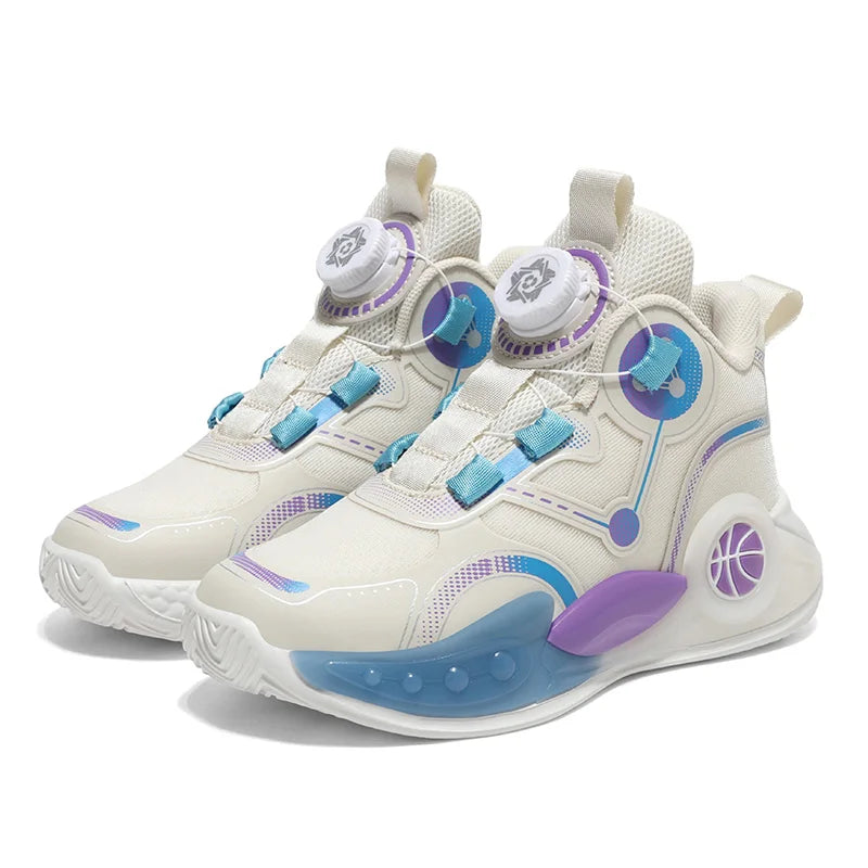 Luxury Children Shoes Boy Basketball Sneaker Fashion High Top School Sports Tennis 4 To 12 Years Kids Shoes Sneaker for Boy