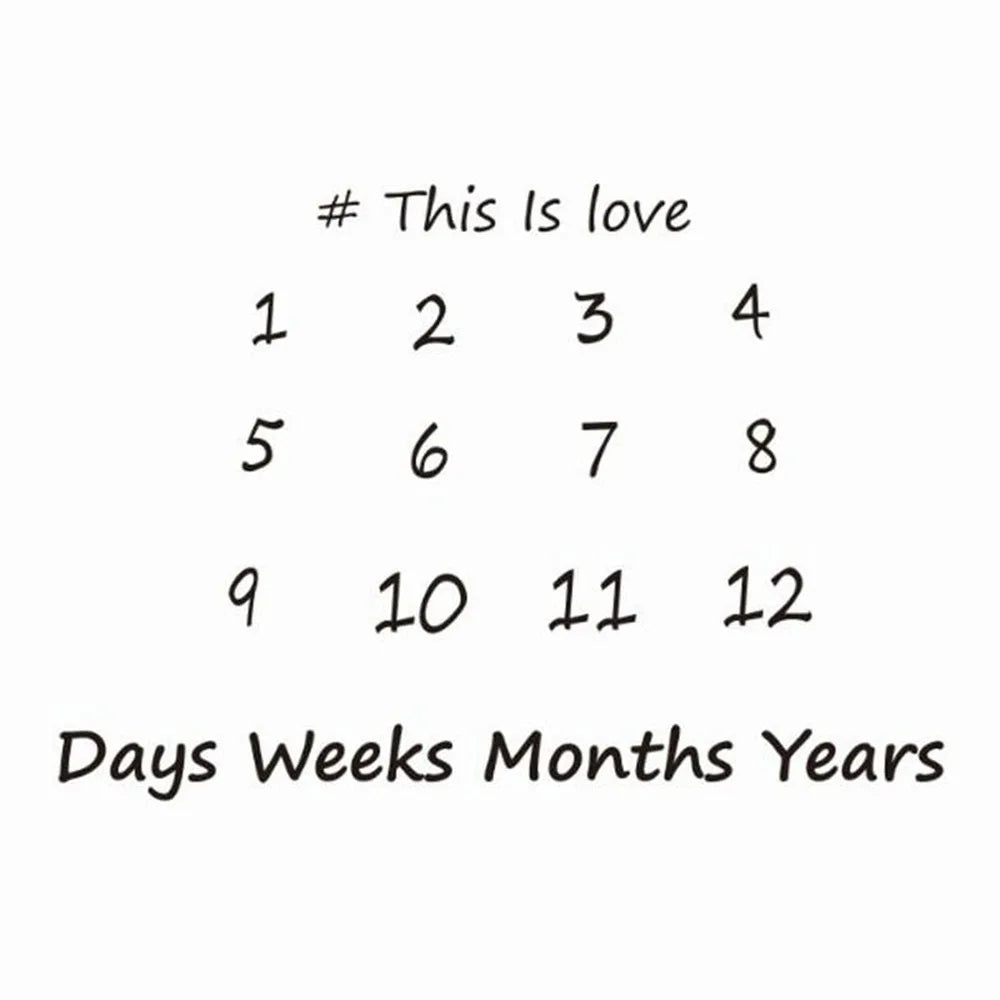 100*100cm Newborn baby Monthly Growth Milestone Blanket photography props Background Cloth Commemorate Rug