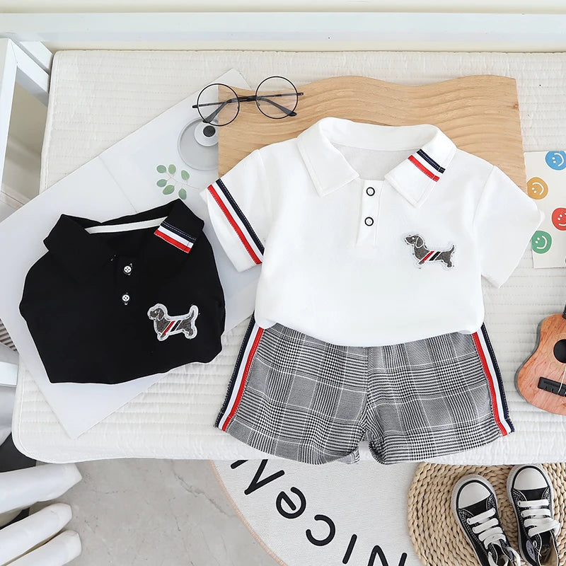 New Summer Baby Clothes Boys Casual Cotton Polo T Shirt Shorts 2Pcs/Set Toddler Costume Kids Children Outfits Infant Tracksuits