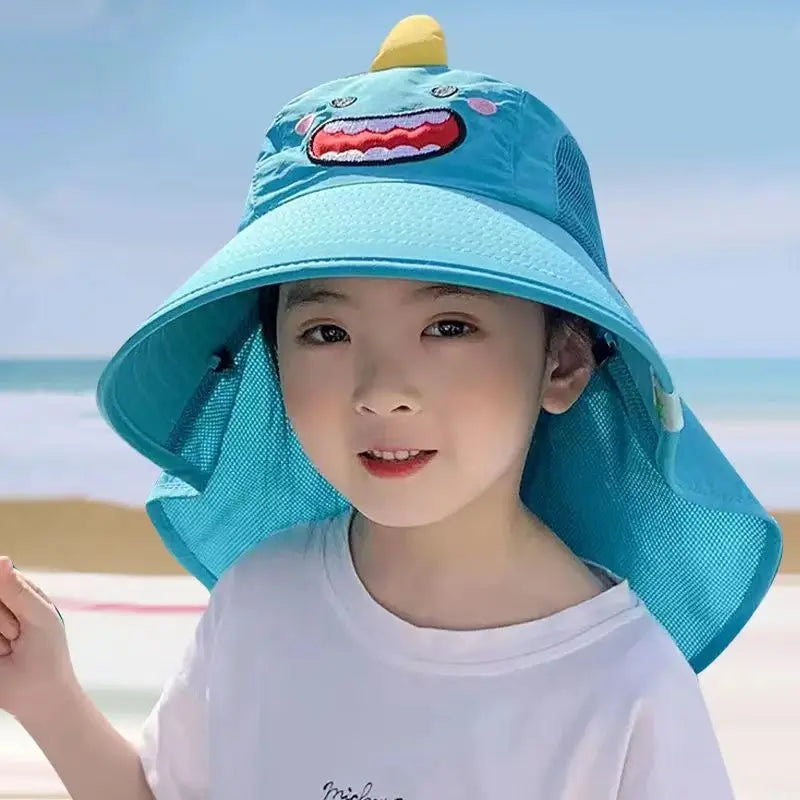 Children's Sunscreen Hat Baby Sun Hat Beach UV Protection Summer Thin Breathable Large Brim Fisherman Hat