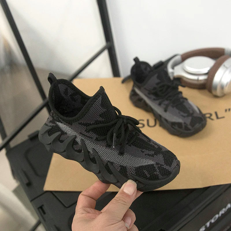 2025 Autumn Styles Boys Sneakers Children's Shoes Breathable Mesh Shoes Fly Weaving Girls Casual Shoes Soft Sole Baby