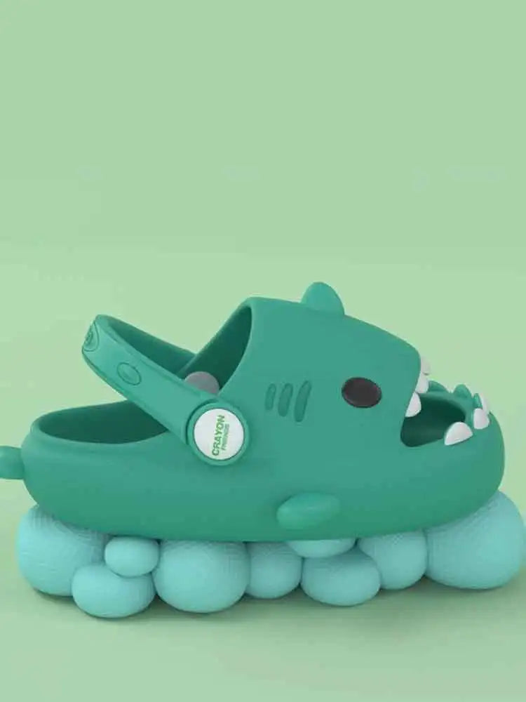 Unisex Shark Slide Sandals – Summer Couple & Kids' Soft Clogs Indoor/Outdoor Platform Slippers for Men and Women