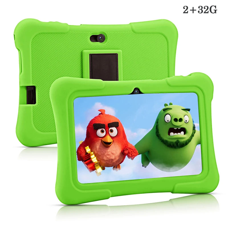7Inch Android Kids Tablet 2GB 32GB Toddler Tablet with Hebrew Bluetooth WiFi Shockproof Case Kiddies Study Educational Toy Gift