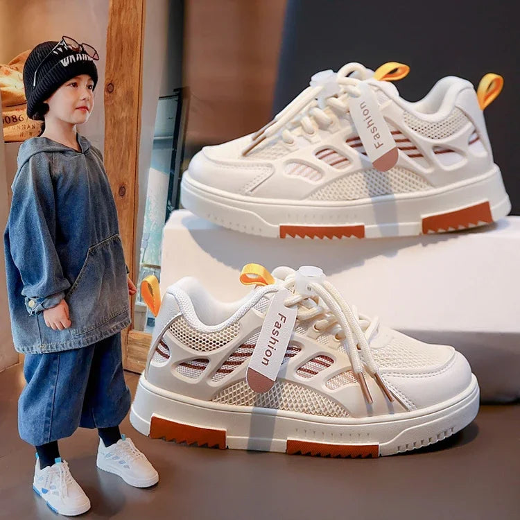 Kids' Breathable Sport Sneakers – Non-Slip Casual Outdoor Shoes for Boys and Girls, Ideal for Autumn and School Wear