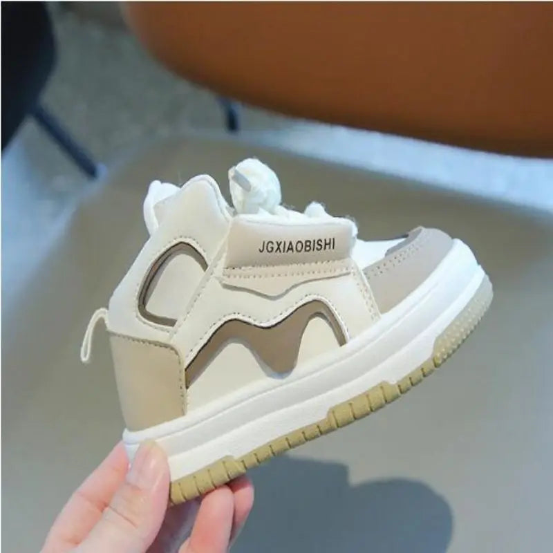 Children's Sports Shoes 2025 Autumn Edition Boys' Casual Board Shoes High Top Girls' Bread Shoes Baby Dad Shoes