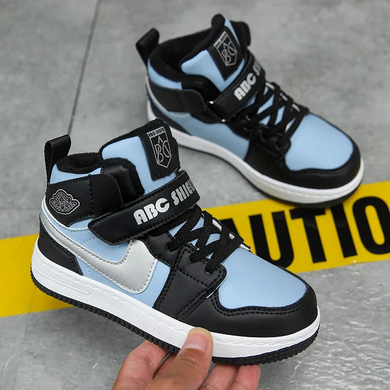 Boys' Sports Shoes 2024 Fall New Children's Shoes Basketball Shoes Net Top Student Non-slip Running Shoes Chaussure De Sport