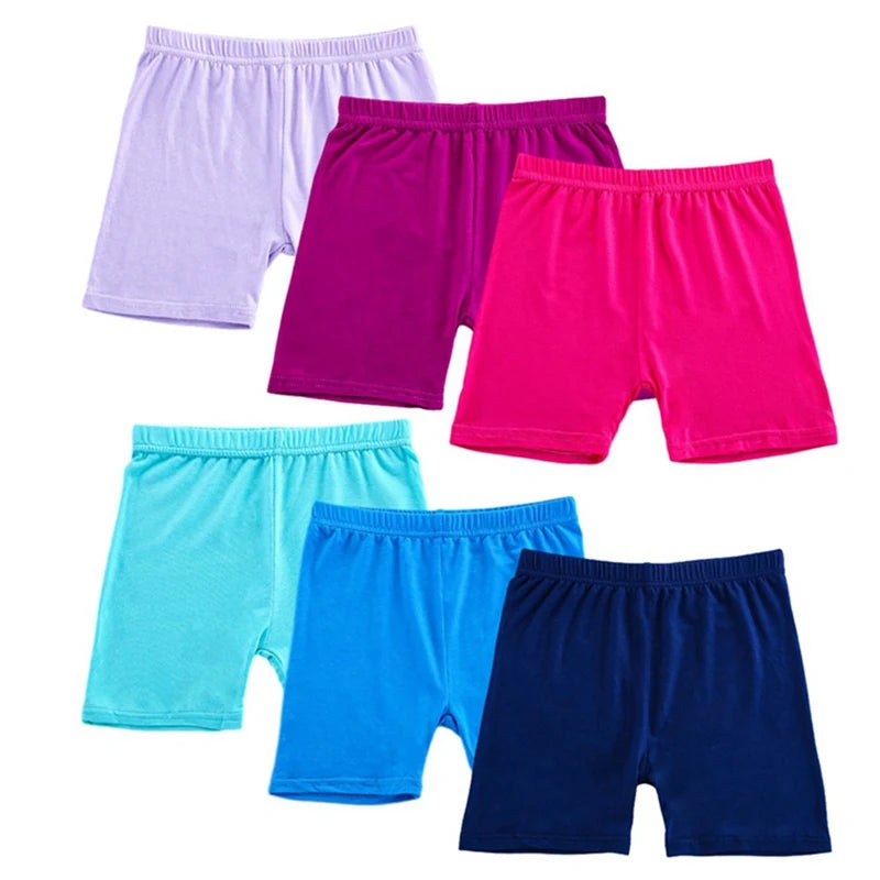 6Pcs/Set Candy Color Cotton Girls Short Safety Pants Kids Underwear Leggings Children Summer Cute Shorts Underpants for 2-10Y