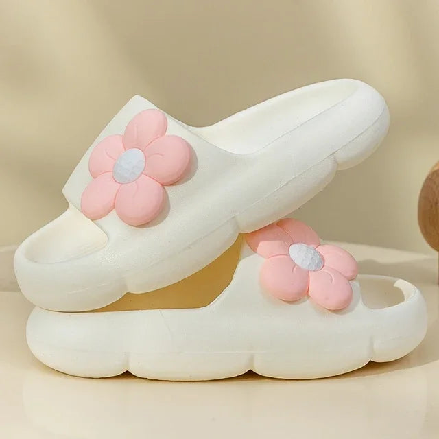 Summer Children's Girls Flower Slippers Casual Solid Soft Boys Slippers Breathable Non-slip Home Bathroom Slipper Kids shoes