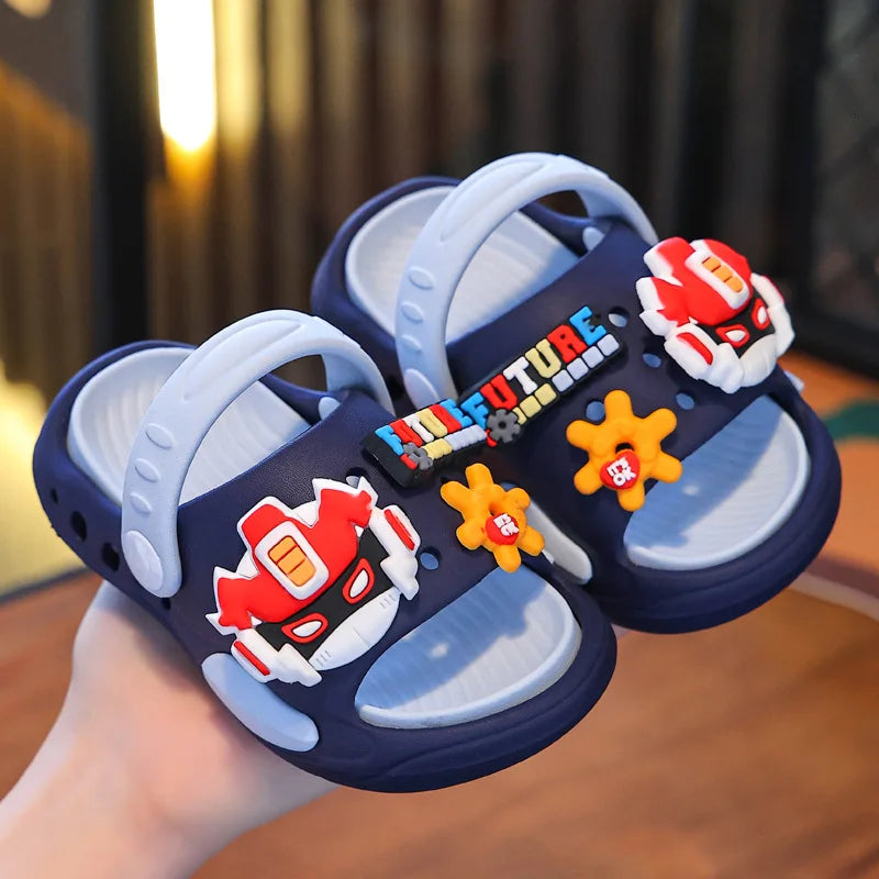 Children's Slippers Boys and Girls Cute Soft Soled Non-slip Indoor Home Slippers Baby Garden Shoes