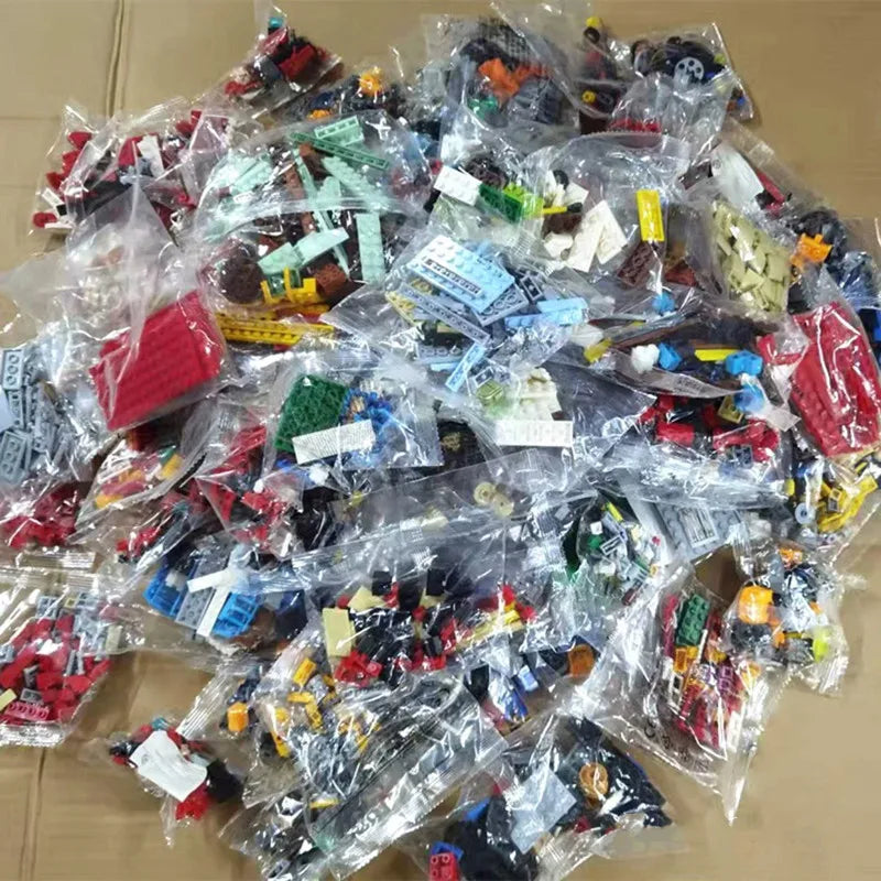 2500 grams Random Bulk Building Blocks City Creative DIY Assembly Bricks Model Educational Kids Toys Compatible Brand