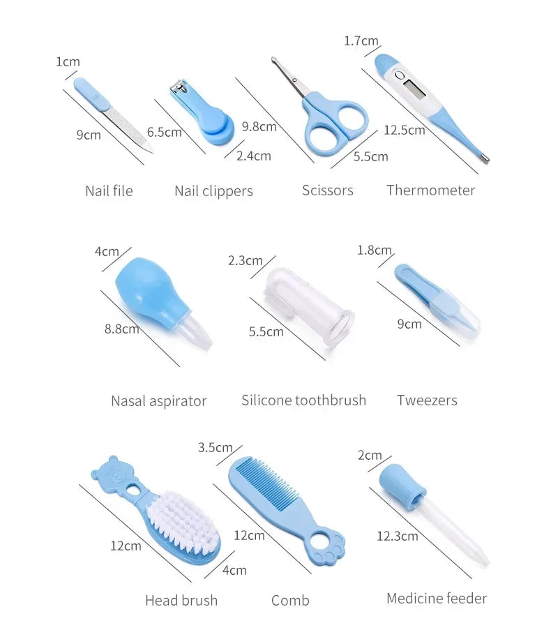 Nasal Suction Device Set, Comb, Baby Brush, Thermometer Tool, Care Set, Complete Accessories, Ten Piece Set, Material Safety