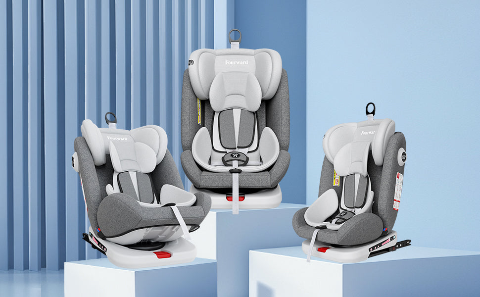 AP02 KL005 Child Baby Car Seat 360° Rotatable ECE ISOFIX, Rest Position 5-Point Harness 9-36KG Group 0+1/2/3 9-36 kg/0-12 Years