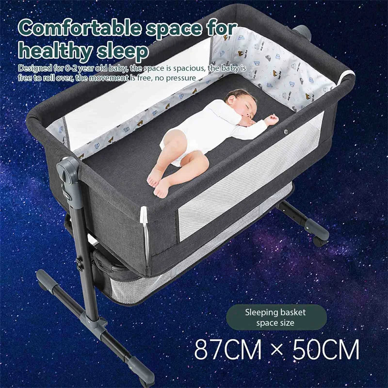 Baby Cradle folding King Bed, Baby Bed, mosque Net, Adjustable wide Storage Bag, Adjustable Portable Bed Baby Bed