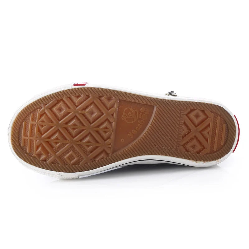 2022 Ins Fashion Children Sneakers Children Canvas Shoes Kids Size 25-37 Boys Sneakers Girls Shoes High Boots Lace-up Denim