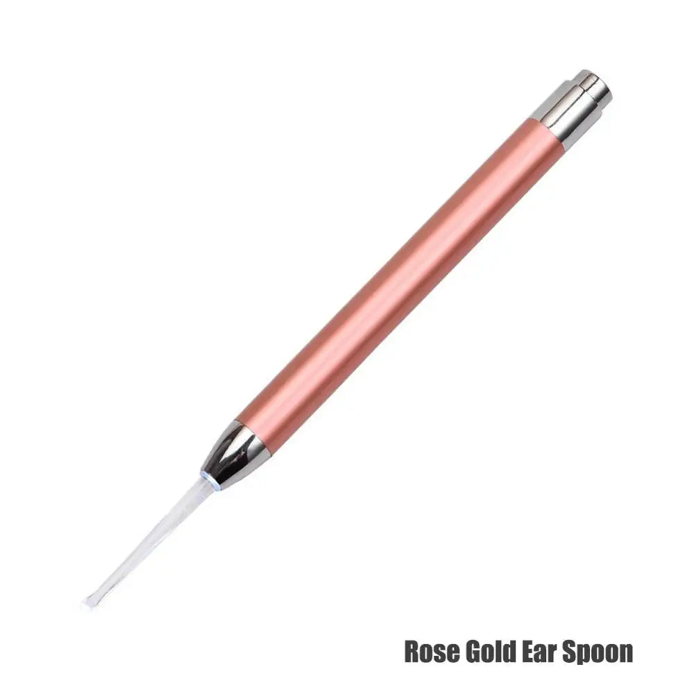 Convenient Ear Cleaner Wax Removal Tool Flashlight Earpick Cleaning Earwax Remover Luminous Curette Light Spoon