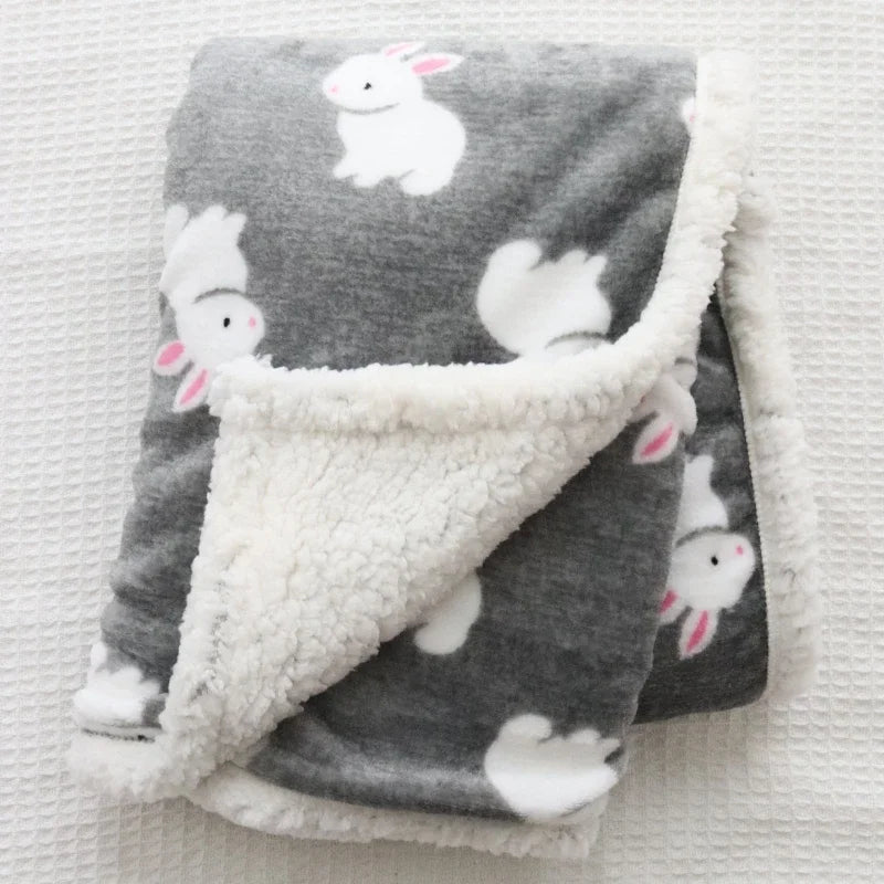 Baby Blankets New Thick Double Layer Soft Fleece Infant Swaddle Envelope Wrap For Newborn Baby Boys Girls Bedding Blanket Quilt