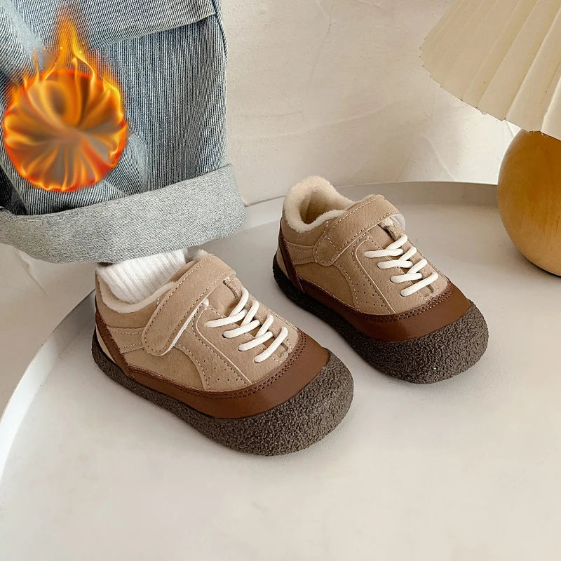 Baby Boys Girls Casual Shoes Autumn Winter Children Sneakers Anti-slip Soft Sole Infant Toddler Shoes Colourblock Kids Shoes