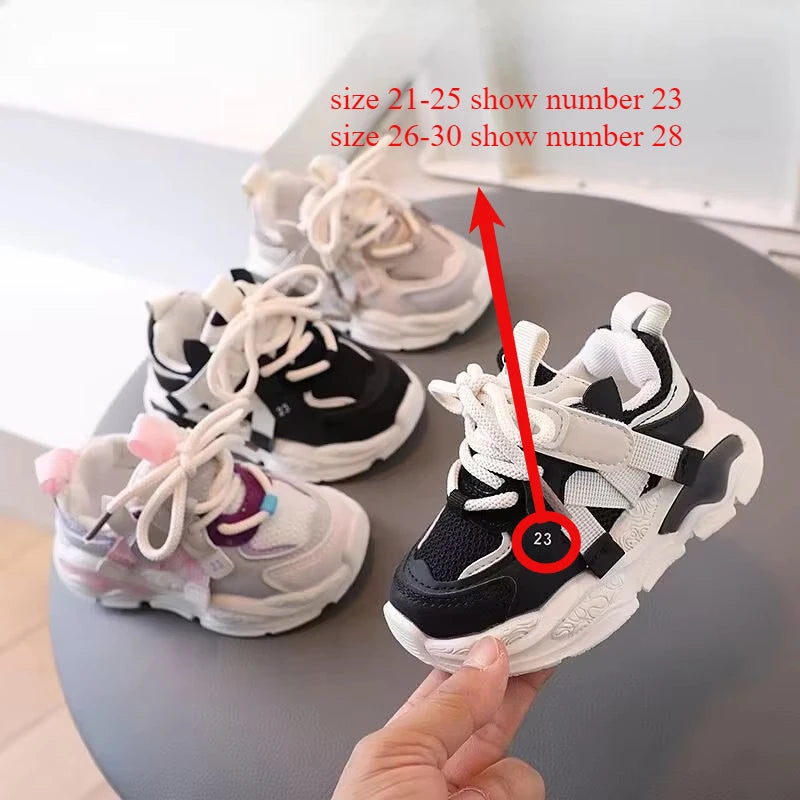 Spring/Autumn Breathable Mesh Sport Shoes – Non-Slip Sneakers for Boys and Girls, Ideal for Students