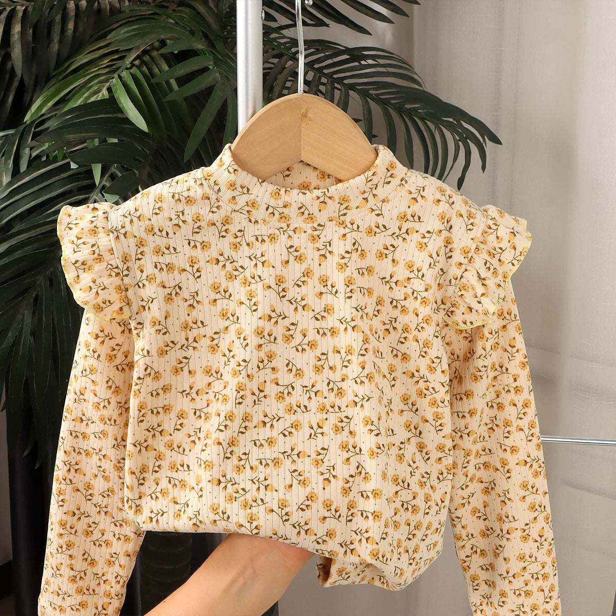Kids Long Sleeved Undershirt Girls Cute Floral Dots T-shirt 2-10T Children Boys Sweet Tops Bottoming Shirt  t shirt for kids boy