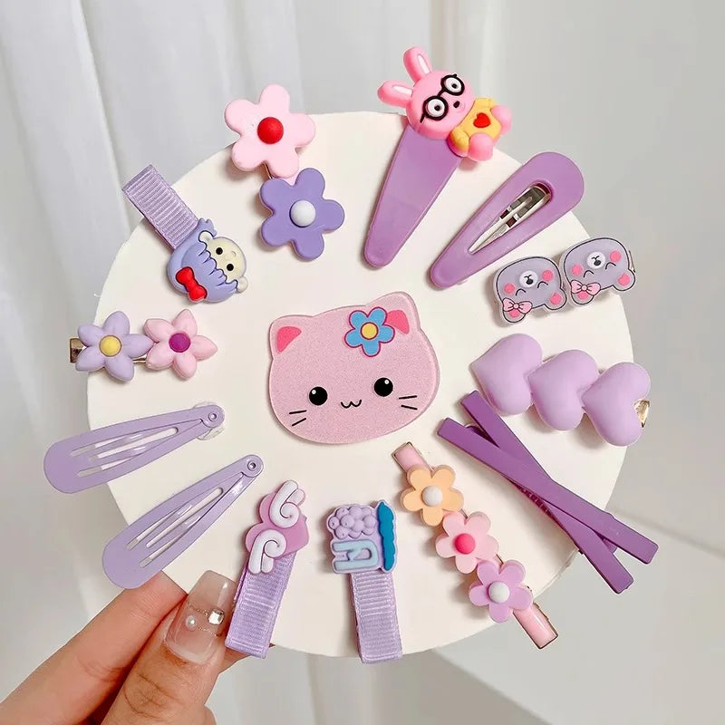 Children's Clip Cute Girl Bb No Harm To Hair Broken Bangs Side Little Accessory Headwear Japanese and Korean Style Cute Gift