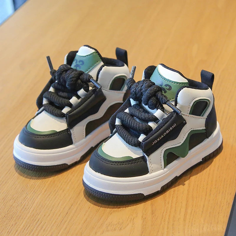Children's High-Top Sneakers – Spring/Autumn Casual Trendy Sports Shoes for Boys and Girls, Fashion Dopamine-Inspired Design
