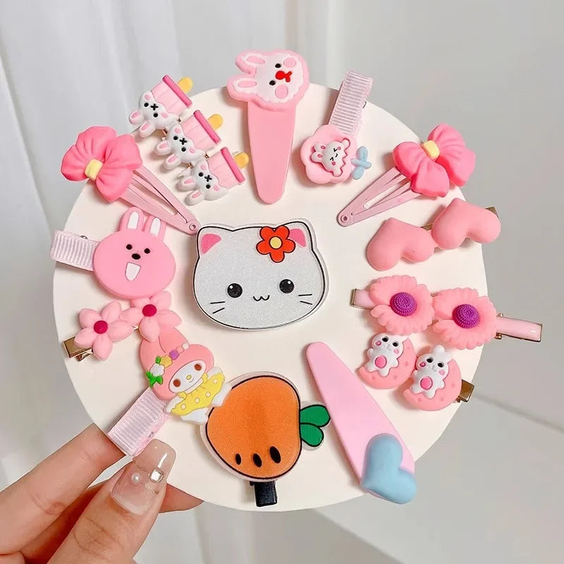 Children's Clip Cute Girl Bb No Harm To Hair Broken Bangs Side Little Accessory Headwear Japanese and Korean Style Cute Gift