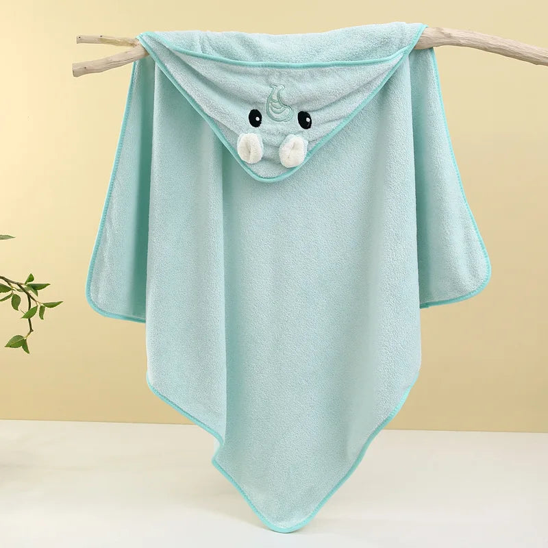 Cute Baby Bath Towel Soft Absorbent Towel Coral Fluff Blanket Newborn Swaddle Wrap Baby Blanket Suitable For Girls And Boys