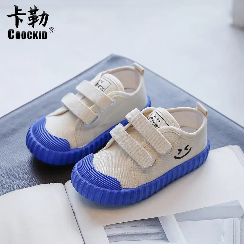 Kids Shoes for Girl 2024 Autumn New Baby Canvas Shoes Girls Casual Soft Bottom Non-slip Boys Toddler Shoes 1-9 Years Old E06233