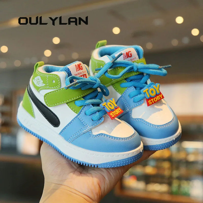 Kids Sports Shoes Spring Autumn Children's Board-shoe Boys Casual Sneakers High Top Non Slip Shoes Girls Soft Soled Baby Shoes