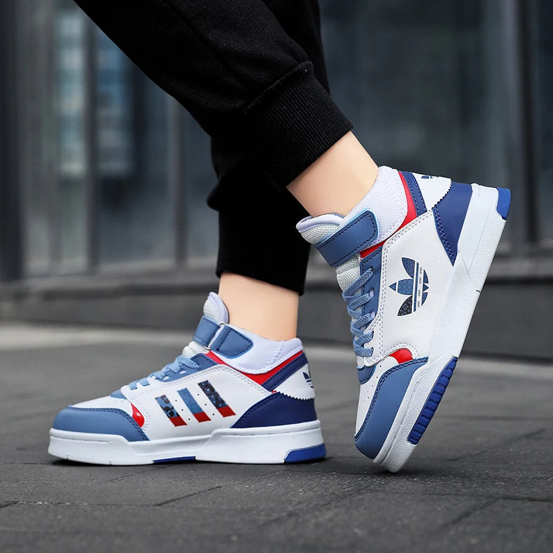 Cuhk kids high top combat basketball shoes boys student sports rebound wear resistant non-slip board shoes girls