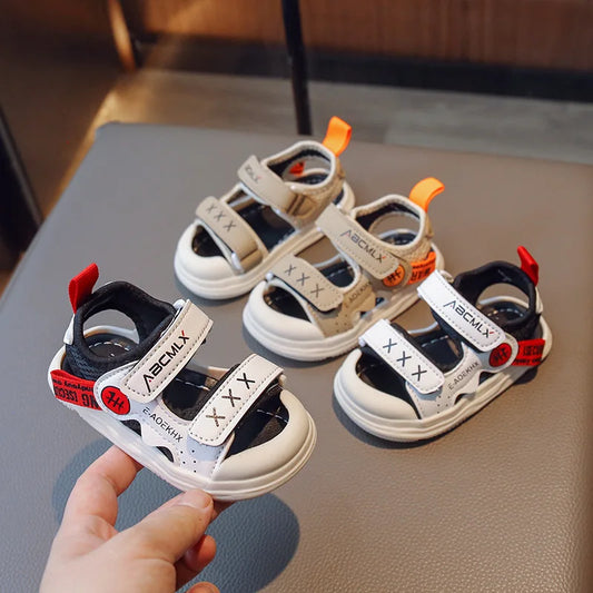 Boys Sandals Summer New Children's Soft-soled Non-slip Beach Girl Shoes Toddler Baby Casual Sports Shoes Slipper Size 16-26
