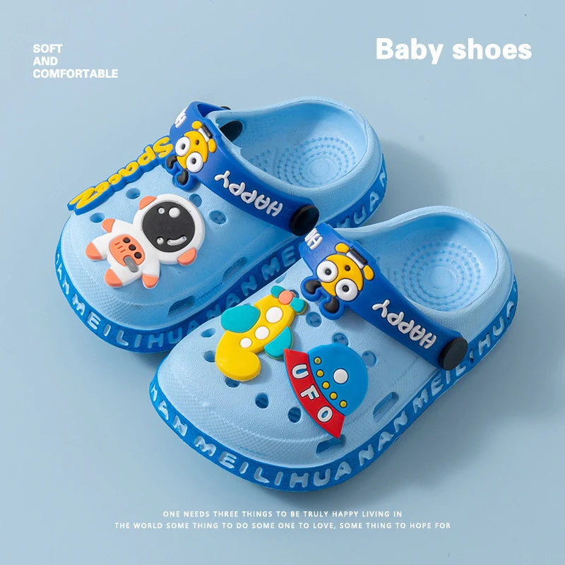 Baby & Toddler Slippers, Kids' Sandals for Ages 1-5 Fashionable Breathable Waterproof Hole-Pattern Infant Clogs