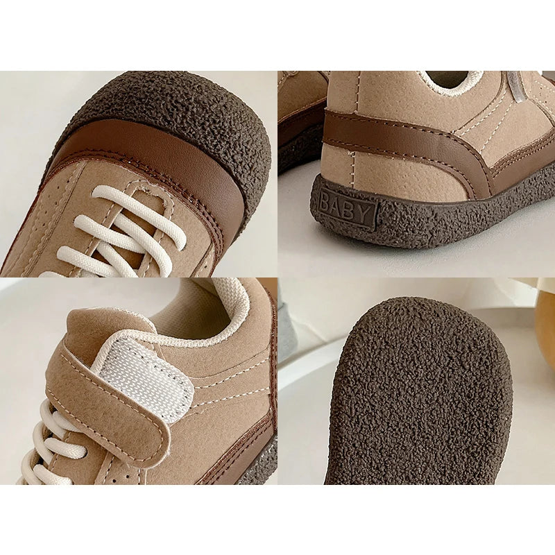 Baby Boys Girls Casual Shoes Autumn Winter Children Sneakers Anti-slip Soft Sole Infant Toddler Shoes Colourblock Kids Shoes