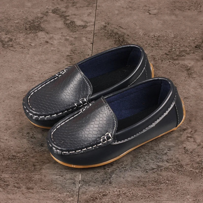 Kids Casual Shoes Flat Candy Colors Unisex Boys Girls Soft Loafers Slip-on PU Leather Shoes For Children Size 21-38 Moccasin Hot