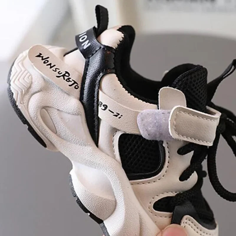 Spring/Autumn Breathable Mesh Sport Shoes – Non-Slip Sneakers for Boys and Girls, Ideal for Students