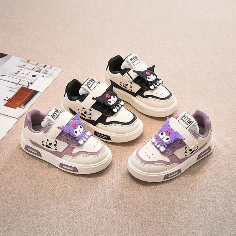 Children's Cute Melody Casual Board Shoes Girl's Cartoon Sneakers Spring and Autumn New Kawaii Kuromi Anti Slip Soft Sole Shoes