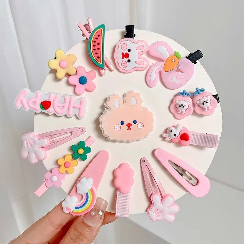 Children's Clip Cute Girl Bb No Harm To Hair Broken Bangs Side Little Accessory Headwear Japanese and Korean Style Cute Gift