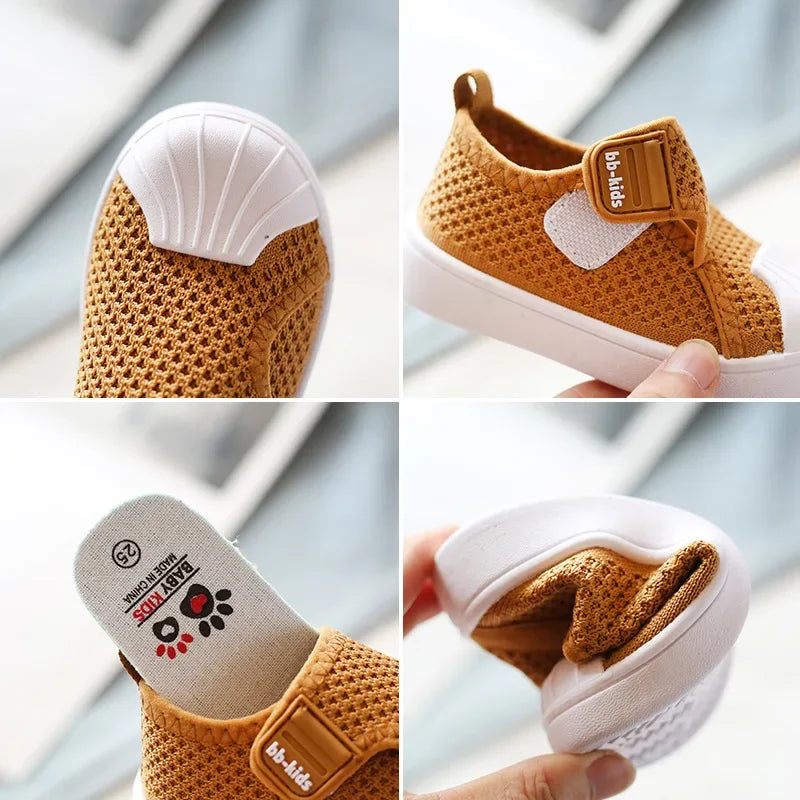 Kids Casual Sneakers for Boys Girls Toddlers Fashion Skate Shoes Knitted Fabric Casual Shoes for Kindergarten School Soft 21-30