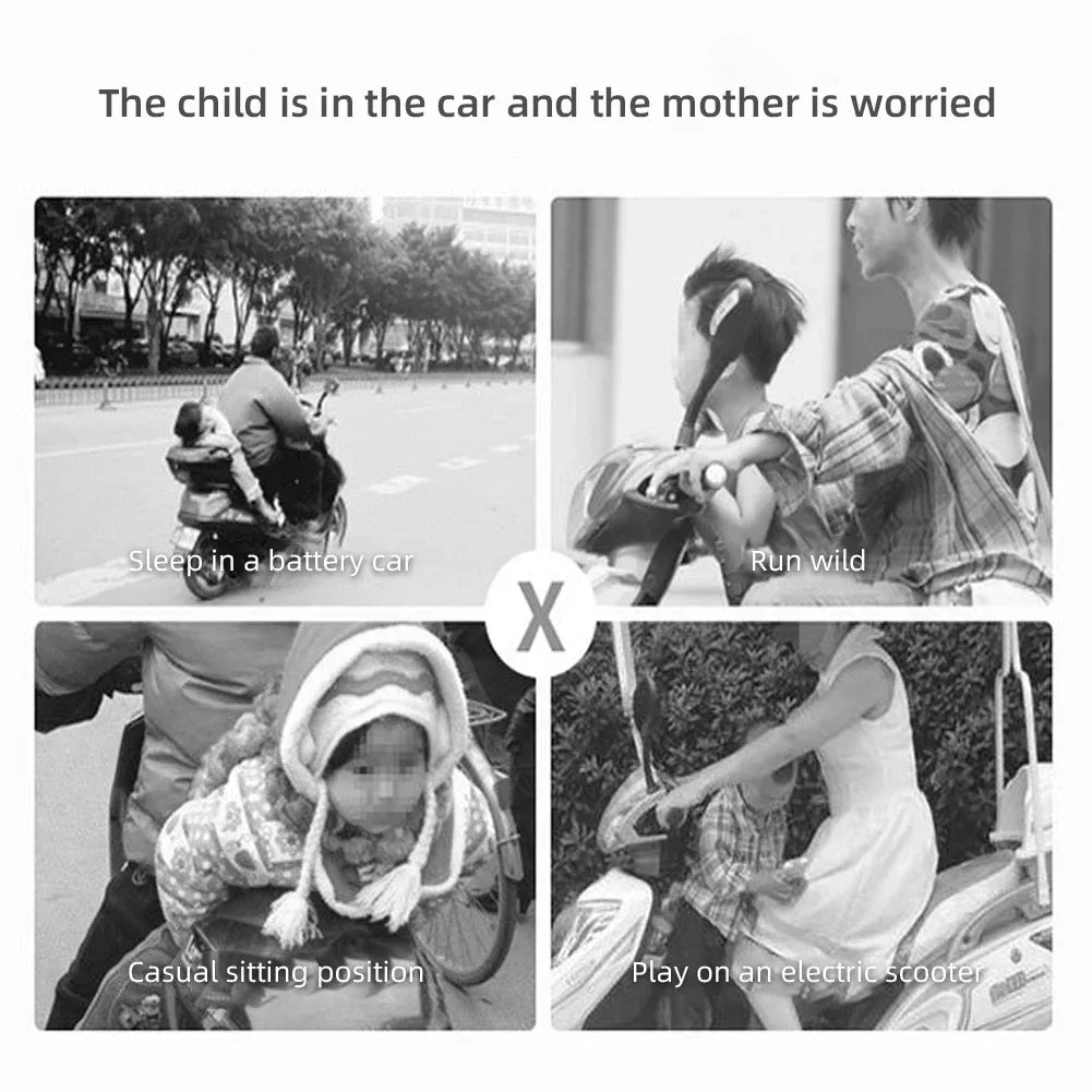 Cute Kids Motorcycle Seat Belt Universal Seat Safety Belts Adjustable Antidrop Protector Baby Electric Bike Baby Car Accessories